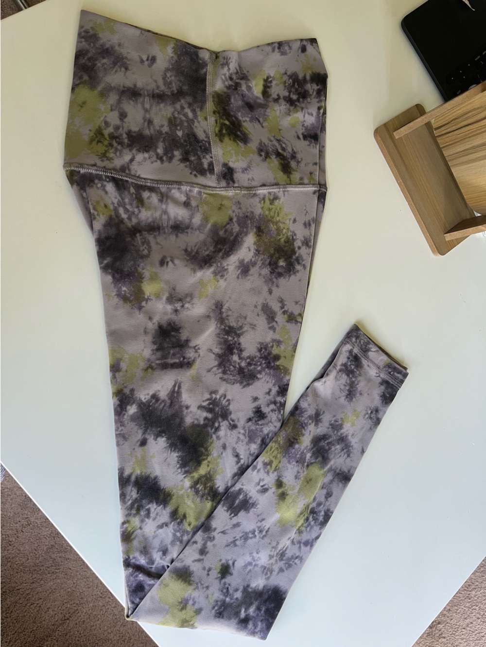 lululemon Align Gray & Olive Tie-Dye Leggings size4